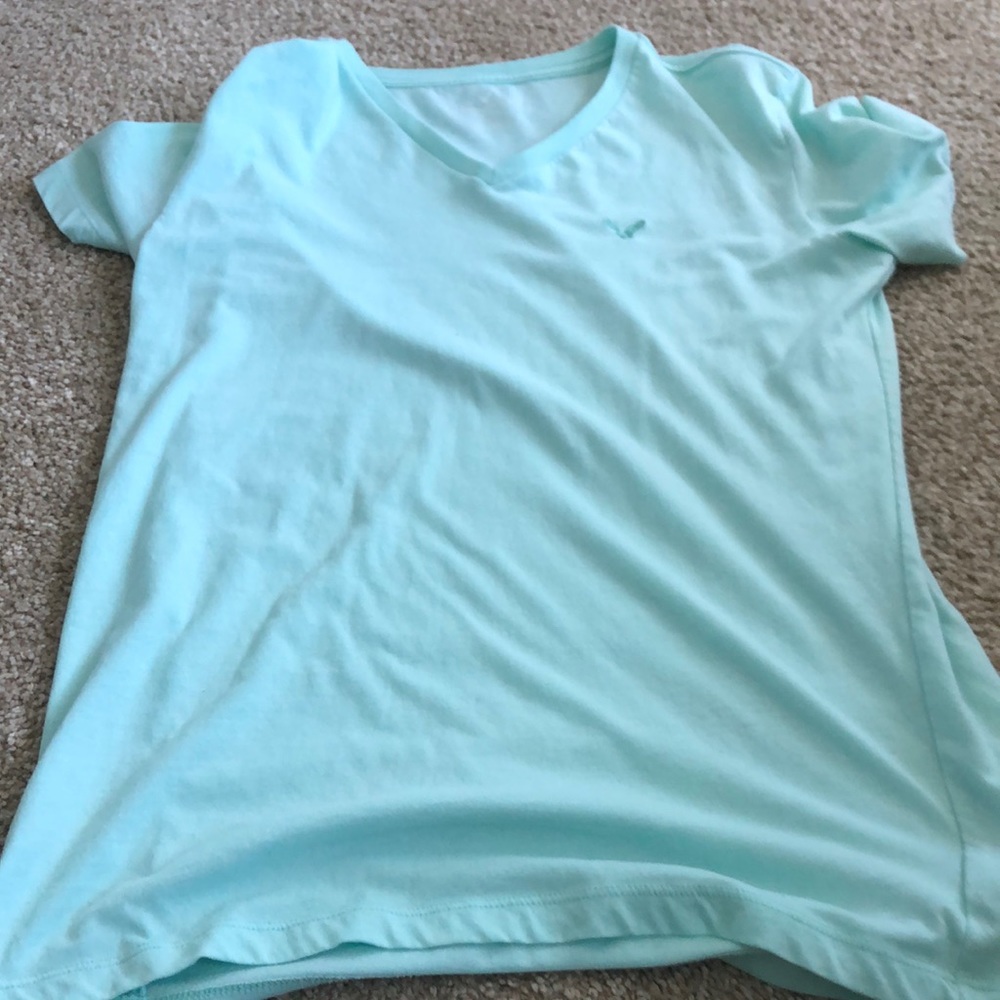 Teal V-Neck Shirt